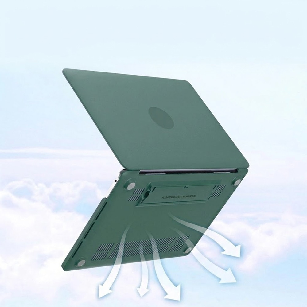 Husa Hard Case XGSM Pentru MacBook Neo 13, suport pliabil, verde