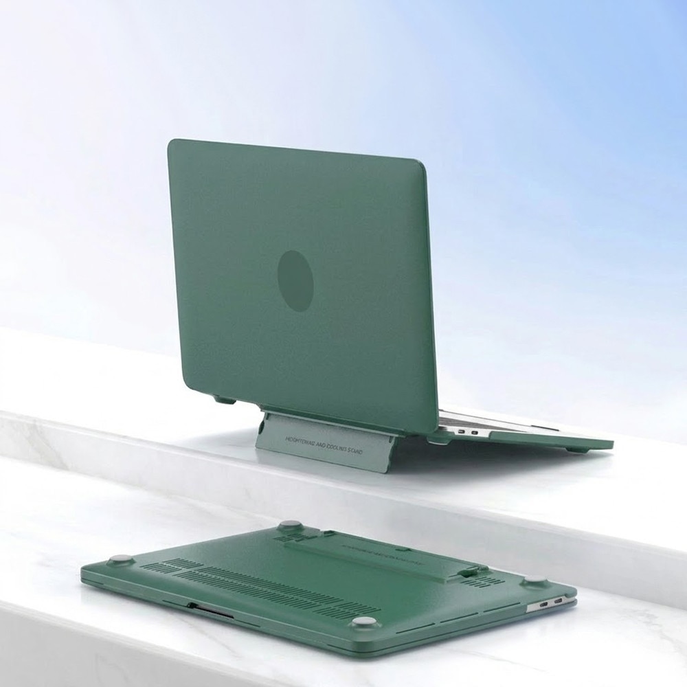Husa Hard Case XGSM Pentru MacBook Neo 13, suport pliabil, verde