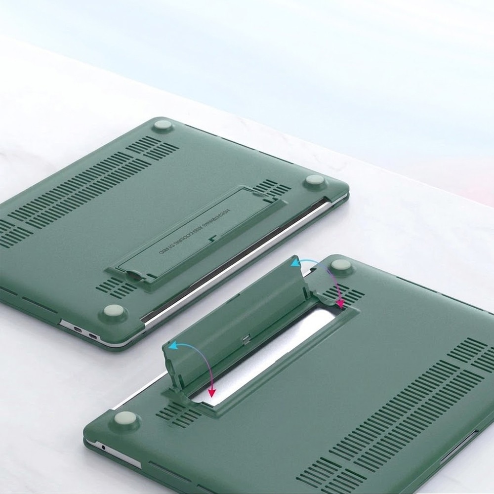 Husa Hard Case XGSM Pentru MacBook Neo 13, suport pliabil, verde