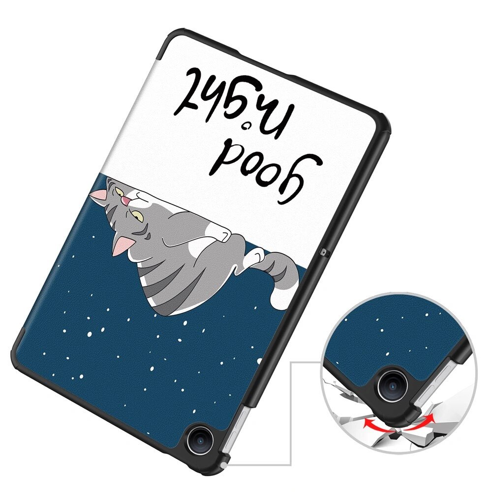 Husa etui XGSM Xiaomi Redmi Pad 2 9.7, cu stand reglabil, din PU+PC, albastru/alb, 1 buc