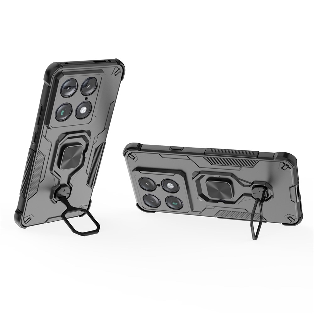 Husa telefon ERBORD Motorola Signature, protectie dubla, suport metalic 360°, negru
