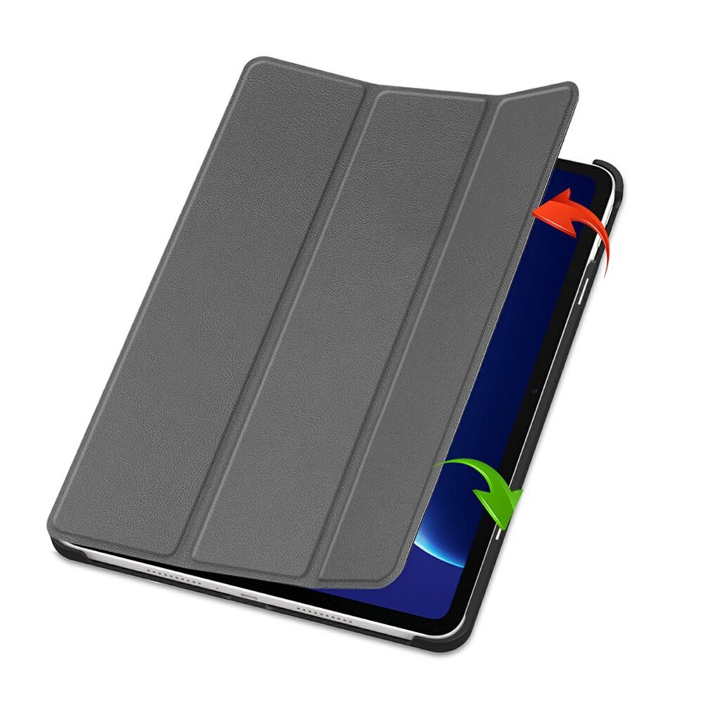 Husa cu clapeta XGSM pentru OnePlus Pad Go 2 Smartcase, din PU, PC si microfibra, functie suport pentru vizionare si scris, protectie ecran, spate si margini, gri, 1 buc