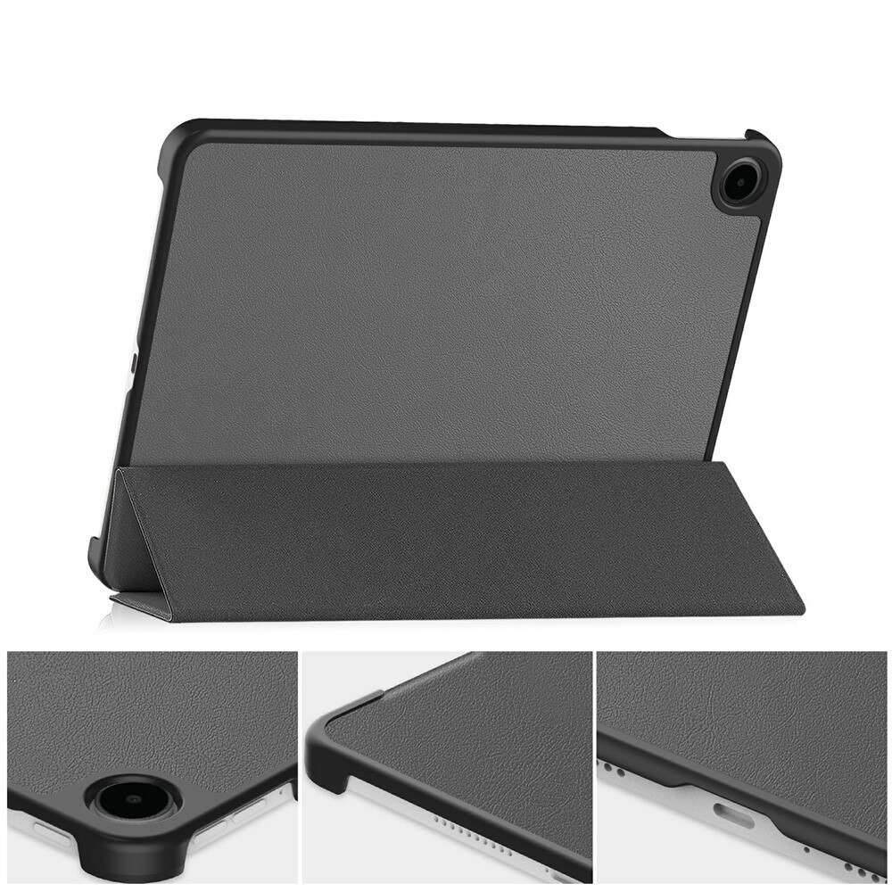 Husa cu clapeta XGSM pentru OnePlus Pad Go 2 Smartcase, din PU, PC si microfibra, functie suport pentru vizionare si scris, protectie ecran, spate si margini, gri, 1 buc
