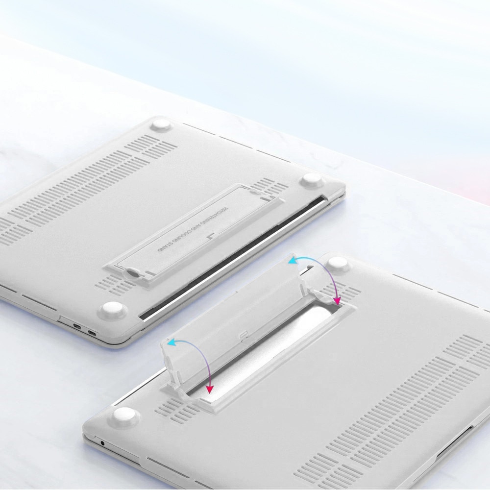Husa/carcasa laptop XGSM Pentru MacBook Neo 13, hard case cu suport rabatabil incorporat, alb, 1 buc