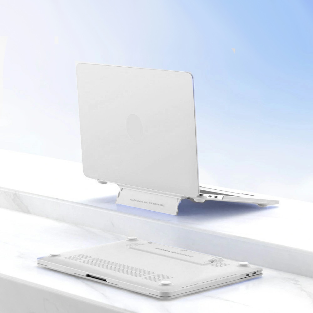 Husa/carcasa laptop XGSM Pentru MacBook Neo 13, hard case cu suport rabatabil incorporat, alb, 1 buc