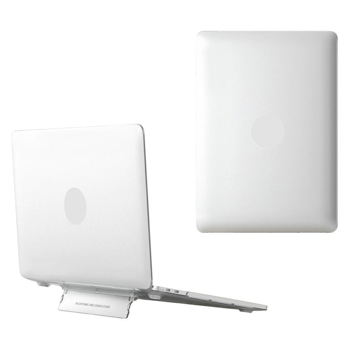 Husa/carcasa laptop XGSM Pentru MacBook Neo 13, hard case cu suport rabatabil incorporat, alb, 1 buc