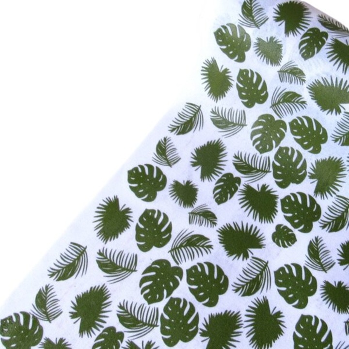 Material textil ED Collection, tropical, alb, 50x500cm