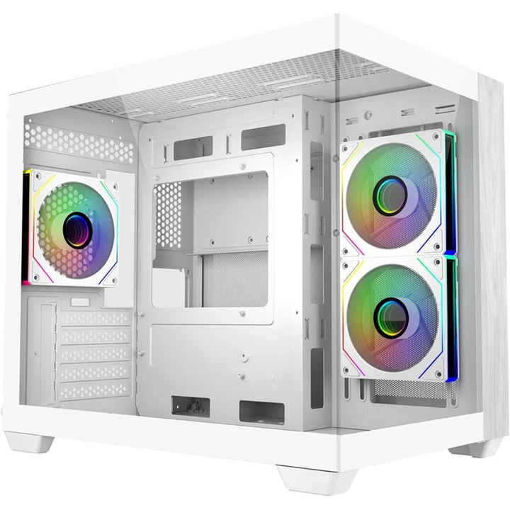Компютърна кутия CoolerMaster Elite 481 Wood - Бяла E481-WHNN-S00