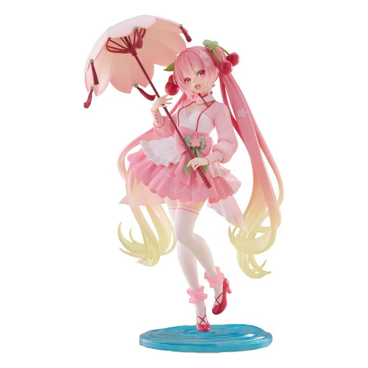 Фигурка Hatsune Miku AMP PVC - Newley Written Sakura Miku Sakura Dress Ver. 21 см