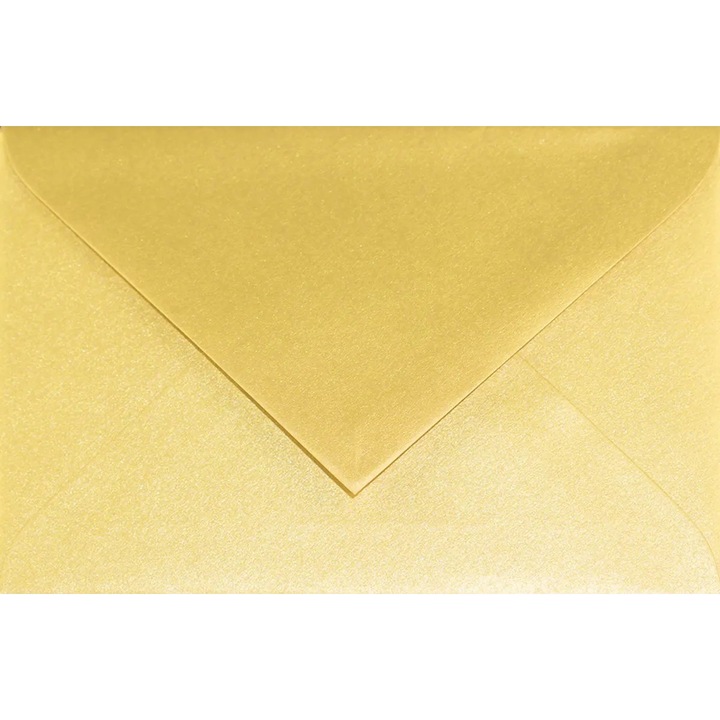 Dekoratív fémes borítékkészlet, Netuno, Sirio Pearl, C7, 80 x 120 mm, 125g/m2, Papír, Arany, 25 db