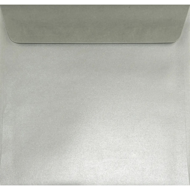 Dekoratív fémes borítékkészlet, Netuno, Sirio Pearl, K4, 170 x 170 mm, 125g/m2, Papír, Ezüst, 25 db