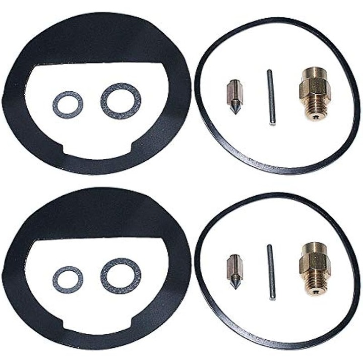 Set 2 bucati, Kit reparare carburator pentru Kohler K90 K91 K141 K160 K161 K181 K191 K241 K301 K321 K330 K331 K341, reparatie completa cu garnituri si ac, inlocuieste 2575701-S, Multicolor, 2 x kit