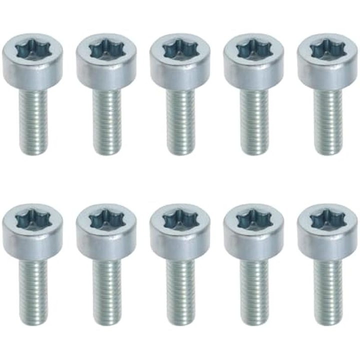 Suruburi M4x12 PN 9022 313 0660, cap Torx T27 spline, filet metric M4, compatibile cu Stihl, otel zincat, argintiu, 10 buc