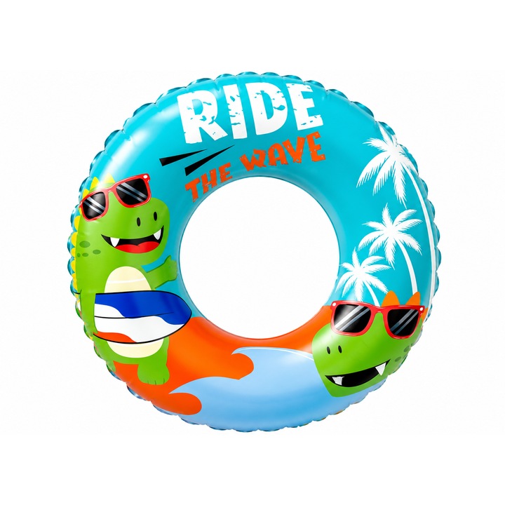 Zöld Felfújható Dinoszaurusz Úszógumi „Ride the Wave” Ø51cm
