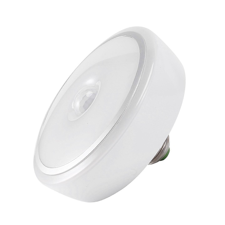 Bec LED 15W senzor miscare PIR, alb rece, 120x50mm