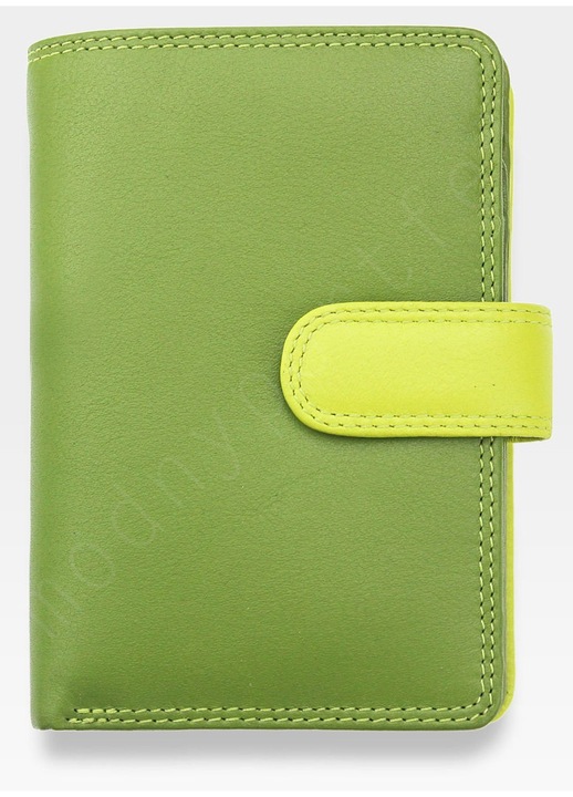 Portofel dama VISCONTI Rainbow RB51, piele naturala, Protectie RFID, model vertical, Multicolor, 13 x 9,5 x 4 cm