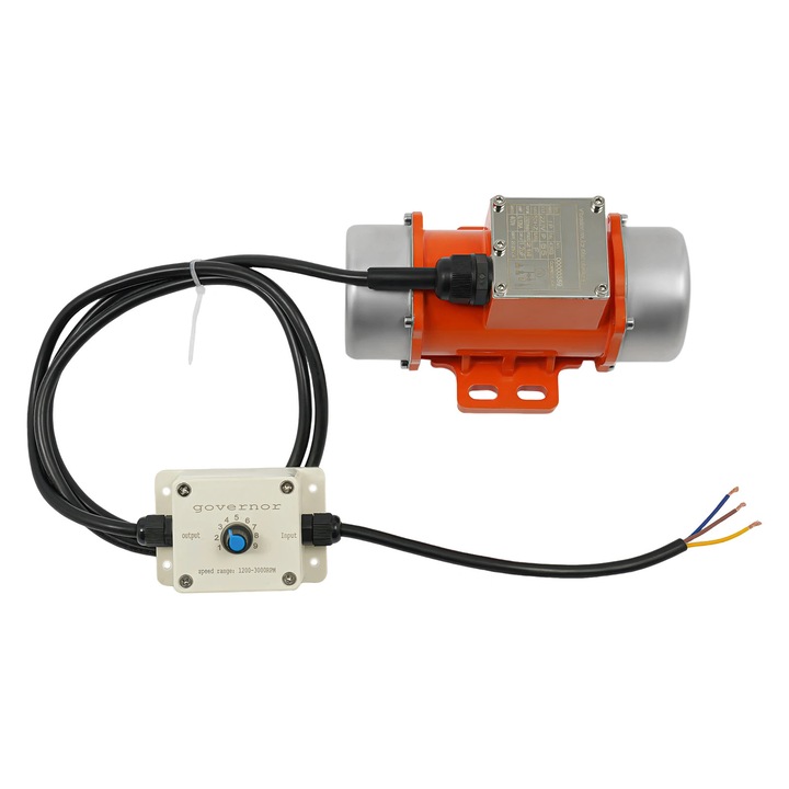 Ipari motor vibrátor, 40 W AC 220V, Kefe nélküli, 9 fokozat, Fordulatszám-szabályzóval