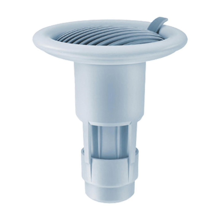 Capac scurgere pardoseala, dop scurgere din PP+TPR, cu sigiliu in forma U anti-miros si sita de protectie pentru par, pentru diametru 36-75 mm, Albastru, 2 bucati