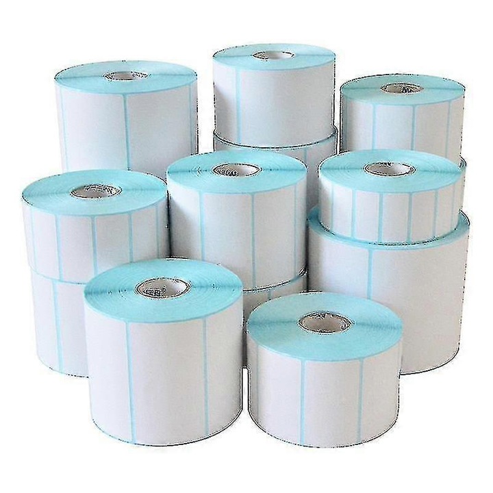 Öntapadós hőcímkék / matricák 40x30mm, hőnyomtatóhoz, vízálló, vonalkódokhoz és árakhoz, fehér, 800 darab
