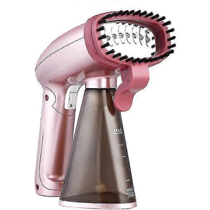 Aparat de calcat cu aburi (steamer) portabil GA100, 1300W, pliabil pentru calatorii, 220V, roz