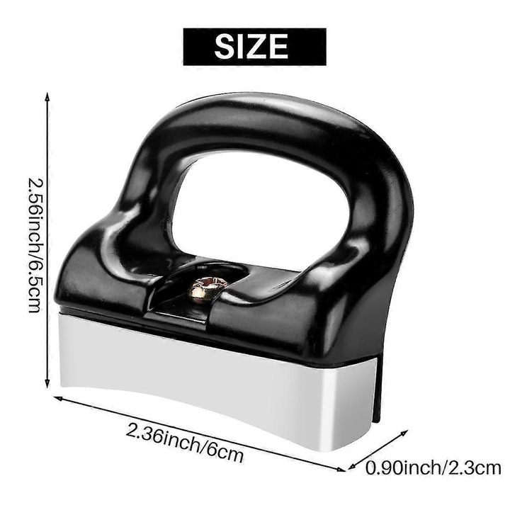 Segéd fogantyú/markolat serpenyőhöz és lábashoz bakelitből és fémből, hőálló, ergonomikus, fekete/ezüst, 6.5x6x2.3 cm, 1 db