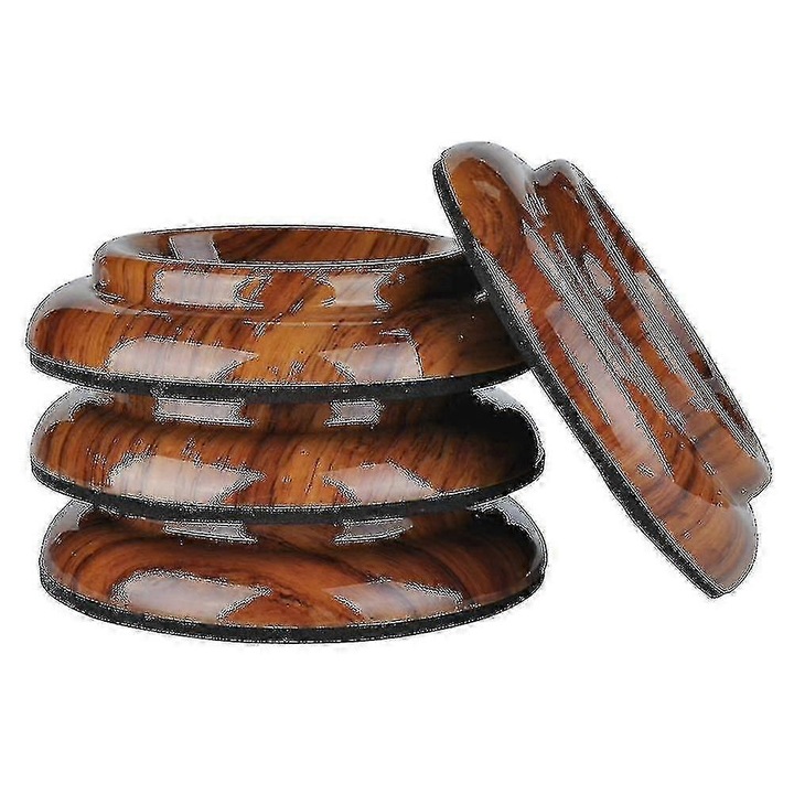 Zongoraláb alátét készlet, 4 db, fa, 10.3x5 cm, fa színű
