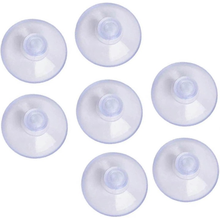 100 darabos készlet, PVC tapadókorongok és szívópadok, rugalmasak és ellenállóak, kampók nélkül, átlátszó, 30 mm