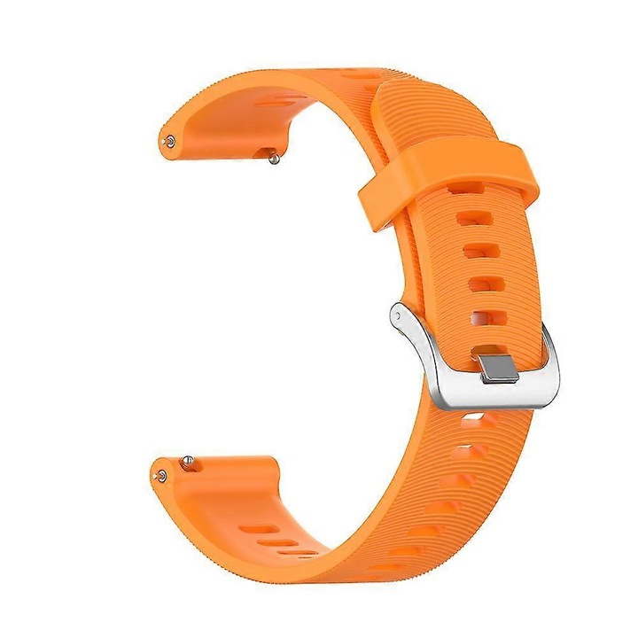 Óraszíj, csere szilikon óraszíj, állítható, kompatibilis Garmin Forerunner 245/645 Music, Narancssárga