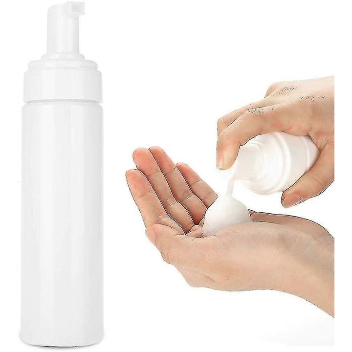 Habosító adagoló, habzó flakon, PP műanyag, kiváló minőségű pumpával és finom habzással, tetováló szalonba, fehér, 200ml