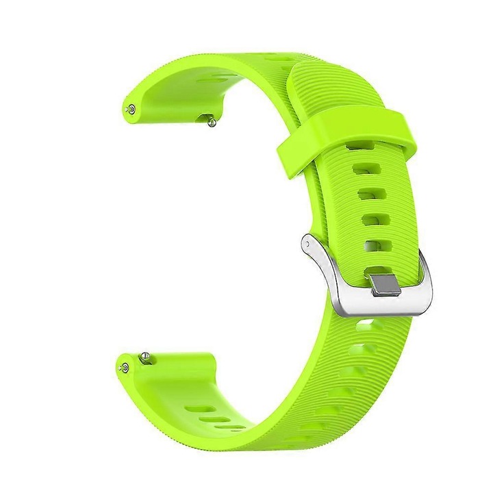 Szilikon óraszíj, csere, kompatibilis a Garmin Forerunner 245/645 Music modellel, állítható, könnyen felszerelhető, lime zöld
