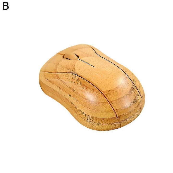 Vezeték nélküli billentyűzet és egér szett, Bamboo, ökológiai bambuszból, 2.4GHz-es USB vevővel, Natúr, 1 szett