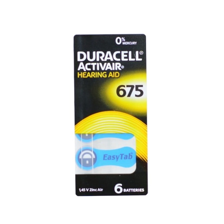 Duracell PR675 Hallókészülék Elemek 6 db