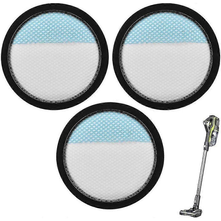 3 darabos készlet, Ryobi 18V PCL720/PBLSV716/PBLSV717 kompatibilis szűrők, mosható és újrafelhasználható, a por és szőr akár 99%-át felfogja, többszínű, 3 x 1 db