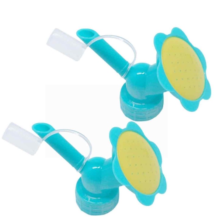 Set 2 bucati, stropitoare 2-in-1 pentru gradina, pulverizator cu cap de dus si duza reglabila, din PP fara BPA, capacitate 830 ml, albastru