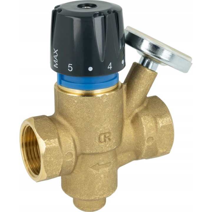 Afriso ATB 110 termosztatikus kiegyenlítő szelep, háztartási melegvíz recirkulációhoz, DN20 (3/4"), 35-75°C, kv 1,5 m3/h, sárgaréz