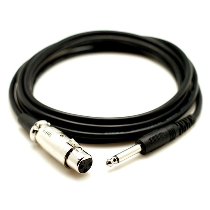 Jack kábel 6,3mm Apa-XLR Anya 5m
