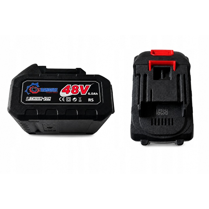 Baterie acumulator Li-Ion 48V 6Ah, compatibila cu Makita, inlocuitor pentru bormasina, ferastrau si foarfeca de gradina, Negru, 1 buc