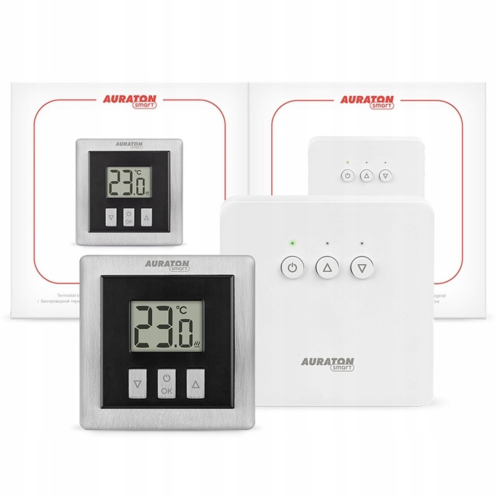 Auraton Heat Monitor vezeték nélküli termosztát készlet és fűtésszabályzó, fehér, 30x15x10cm