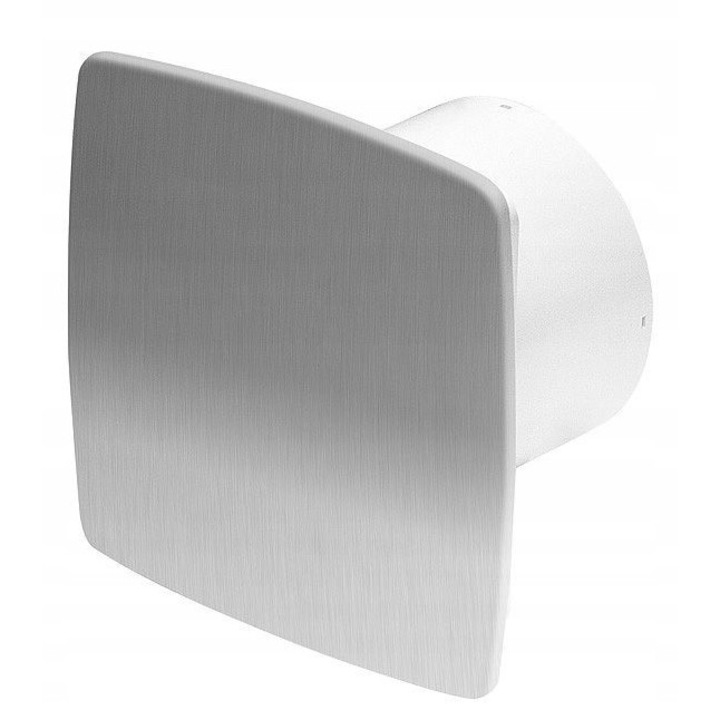 Ventilator de perete Awenta NEA WNI100H cu higrostat si temporizator, 13W, 88 m3/h, inox