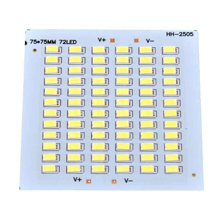 SMD LED panel 75mm X 75mm X 72 db 12V / Teljesítmény 50W