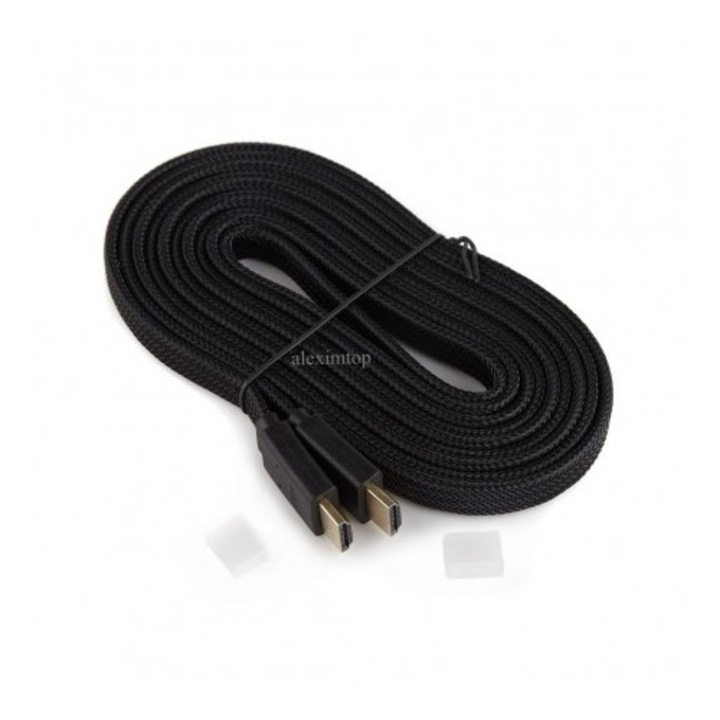 Cablu HDMI Tata cu HDMI Tata Panzat Plat, ULTRA HD 4K-3D, 3m