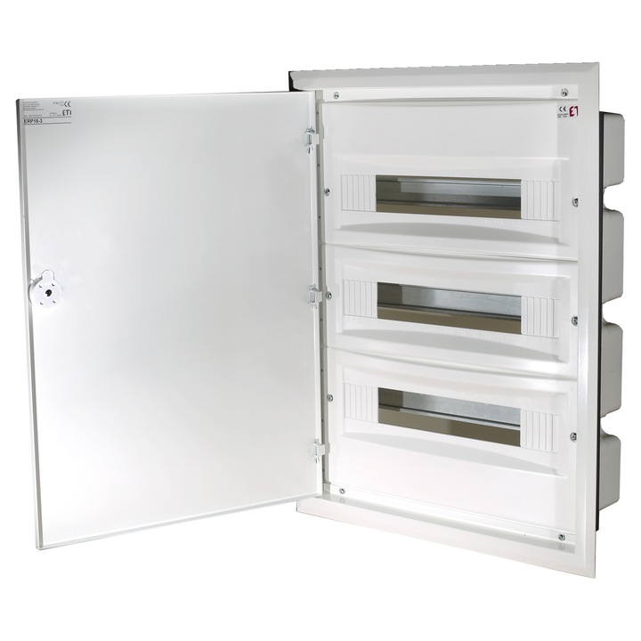 ETI DIDO ERP18-3 fém elektromos elosztószekrény, fehér, 45x58x12cm, 54 modul