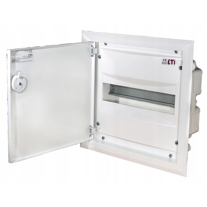 ETI Polam ERP12-1 beépíthető moduláris elosztószekrény, fém, fehér, 306x326x120mm, IP40