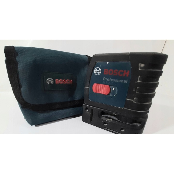 Laser incrucisat Bosch GCL 2-15, pana la 15 m, acuratete ±0,3 mm/m, autonivelare ±4°, IP54, negru/albastru, 1 buc