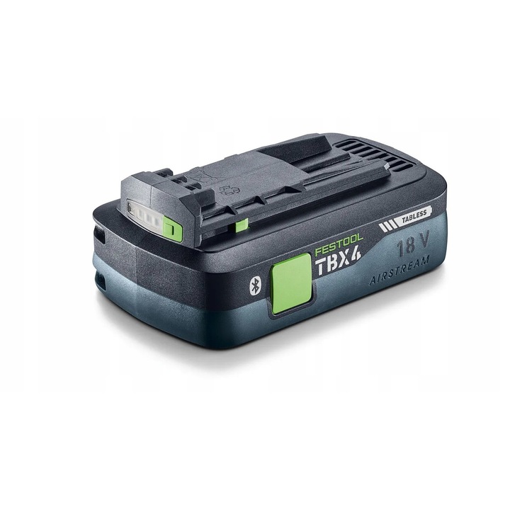 Acumulator Festool BP 18 TBX4, cu tehnologie Tabless, 18 V, 4 Ah, Bluetooth, negru/verde, 1 buc