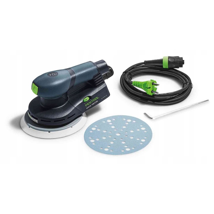 Festool ETS EC 150 excentercsiszoló, kompakt, 150mm, 1.2kg, fehér