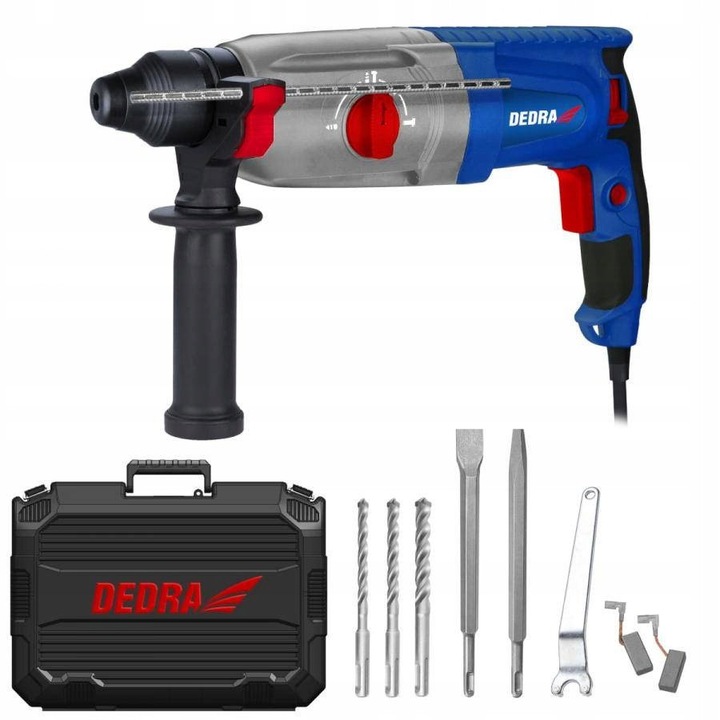 Ciocan rotopercutor Dedra DED7852 1050W, 3,7kg, SDS+, negru, 30x13mm