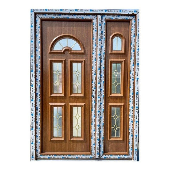 Usa Dubla Aura Gold 140x200, Profil 70 mm, 6 Camere, Inchidere 5 Puncte, Prag Termoizolant Aluminiu