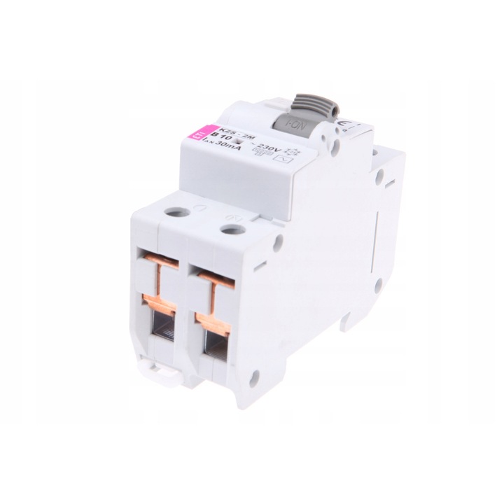 Intrerupator diferential cu protectie la supracurent ETI Polam 002173102, 2 poli, B 10A, 30 mA tip AC, 230 V, 2 module, Alb, 1 buc.