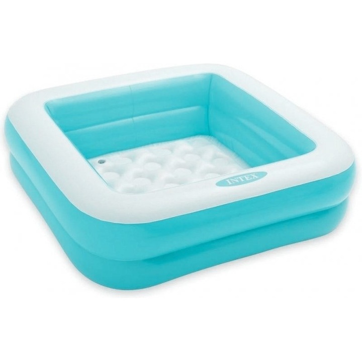 Intex 57100 kék gyermekmedence 86x86x23cm puha felfújható aljjal